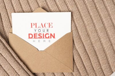 Free PSD | Paper greeting card psd mockup