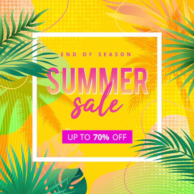 Free Vector | End of season summer sale