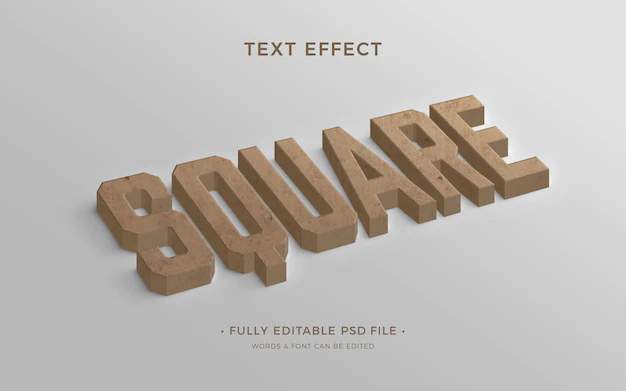 Free PSD | Square text effect