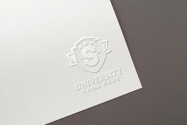 Free PSD | Logo presentation on paper texture