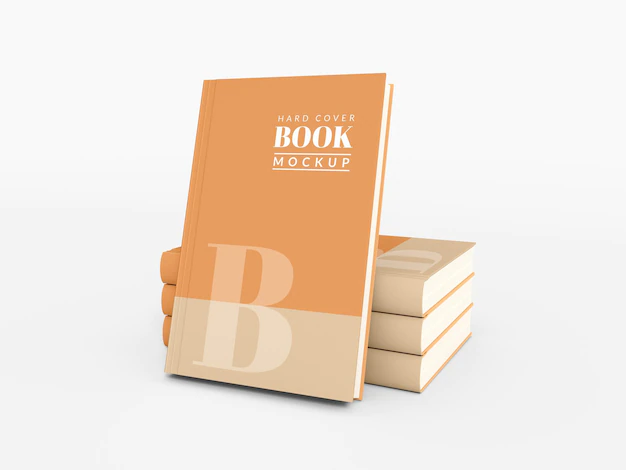 Free PSD | Hardcover book cover mockup