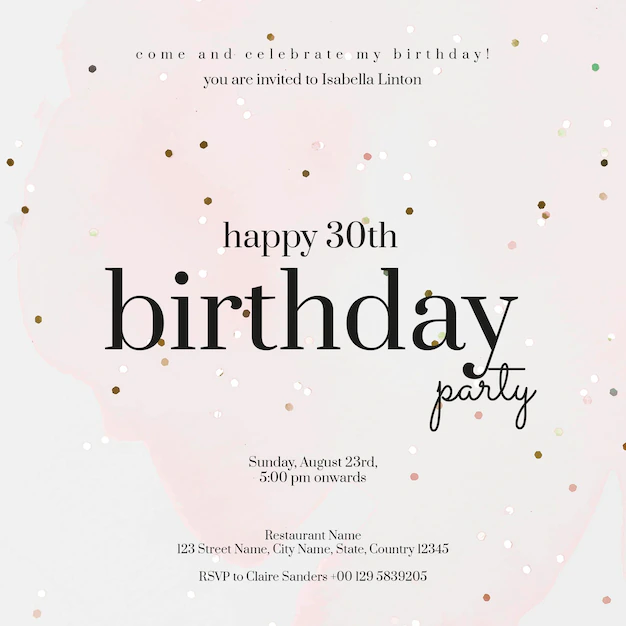 Free PSD | Online party invitation template psd birthday celebration