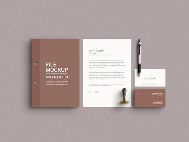 Free PSD | Stationery mockup