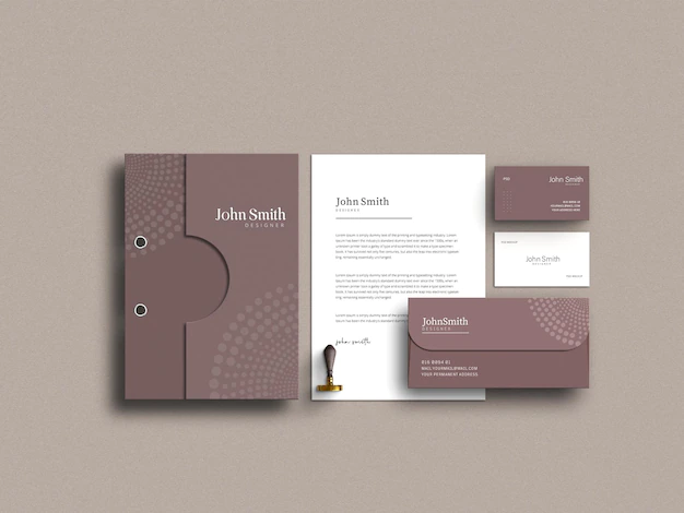 Free PSD | Stationery mockup