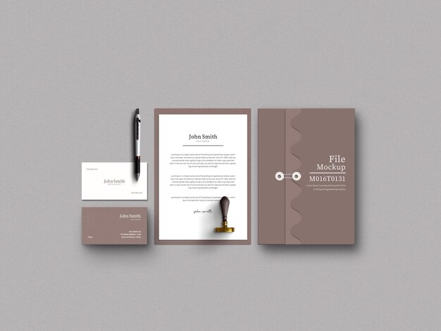 Free PSD | Stationery mockup