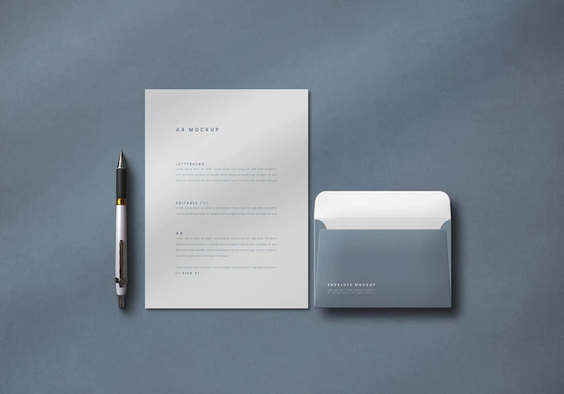 Free PSD | Minimal stationery mockup