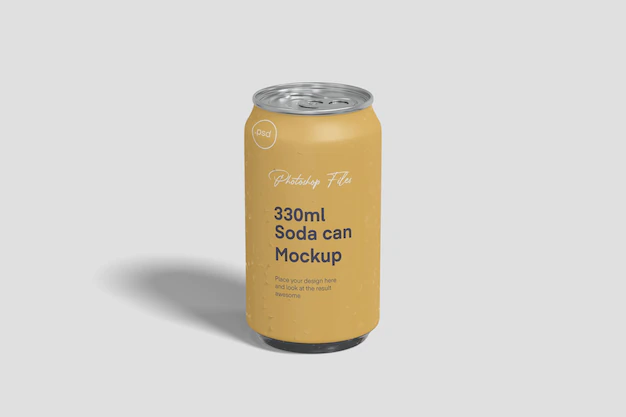 Free PSD | Soda can mockup
