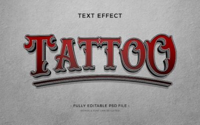 Free PSD | Tattoo text effect