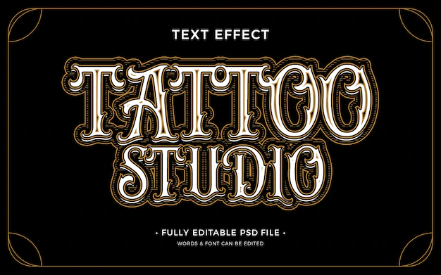 Free PSD | Tattoo text effect