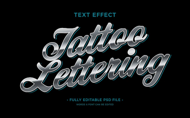 Free PSD | Tattoo text effect