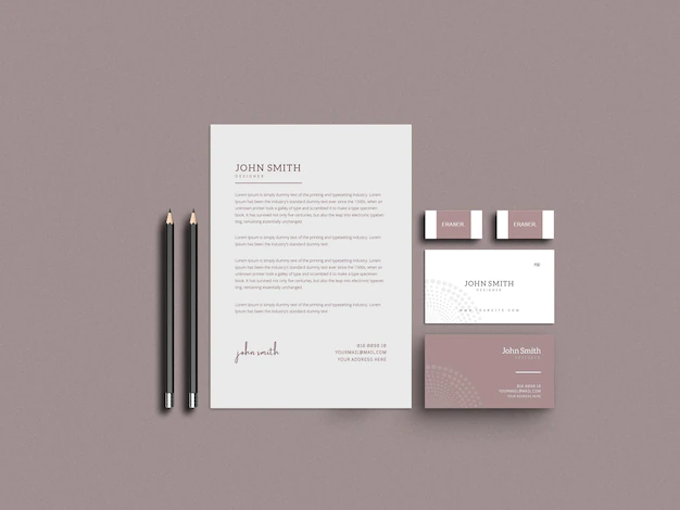 Free PSD | Minimal stationery mockup