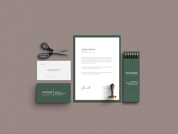 Free PSD | Minimal stationery mockup