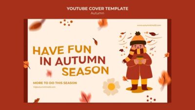 Free PSD | Flat design autumn season template