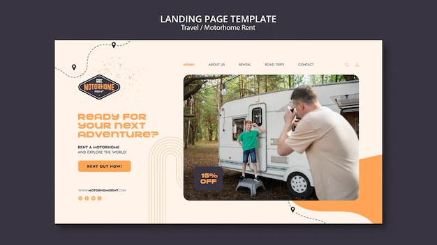 Free PSD | Flat design travel template