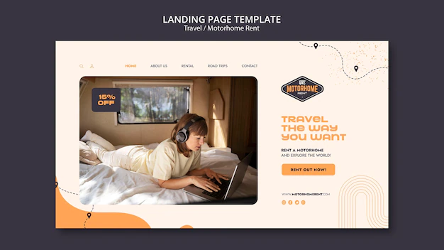 Free PSD | Flat design travel template