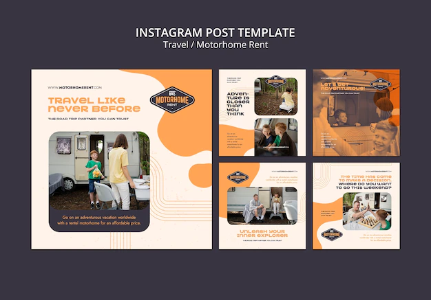 Free PSD | Flat design travel template