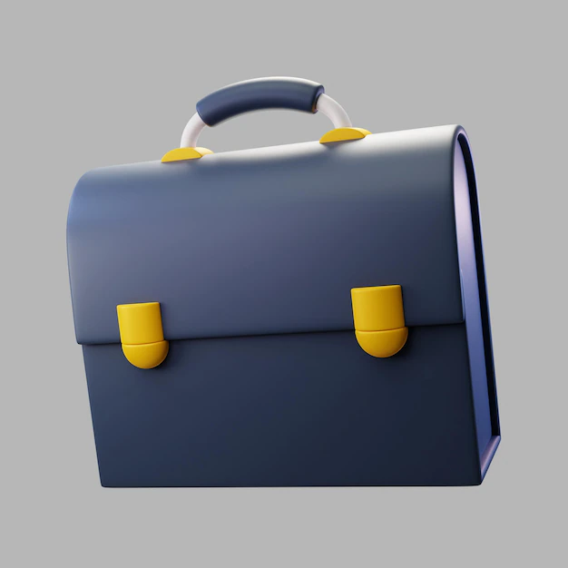 Free PSD | 3d business briefcase