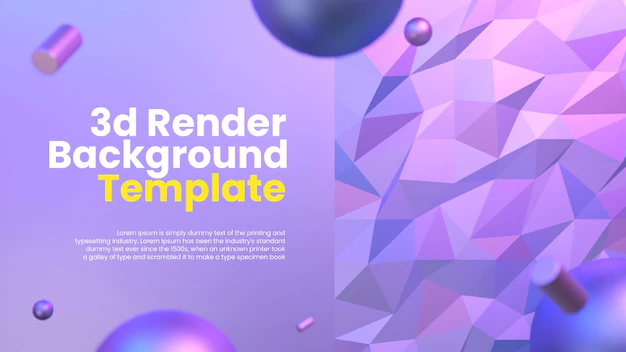 Free PSD | 3d geometric abstract background