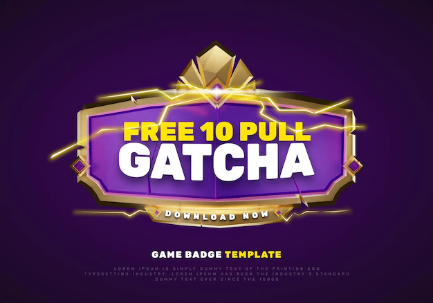 Free PSD | 3d gold purple game logo promotion title template