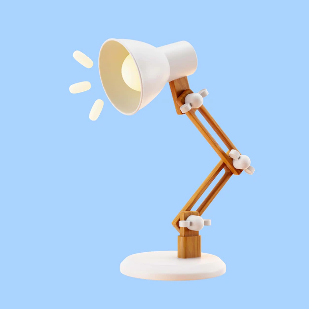Free PSD | 3d illustration of desk lamp