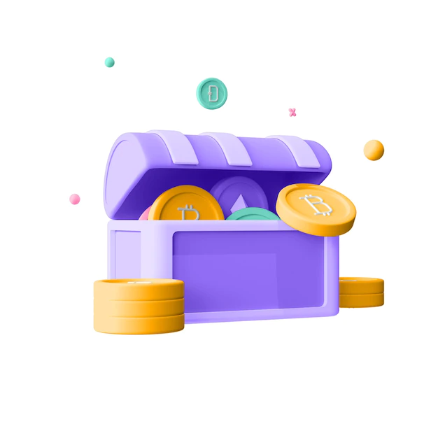 Free PSD | 3d nft icon loot boxes