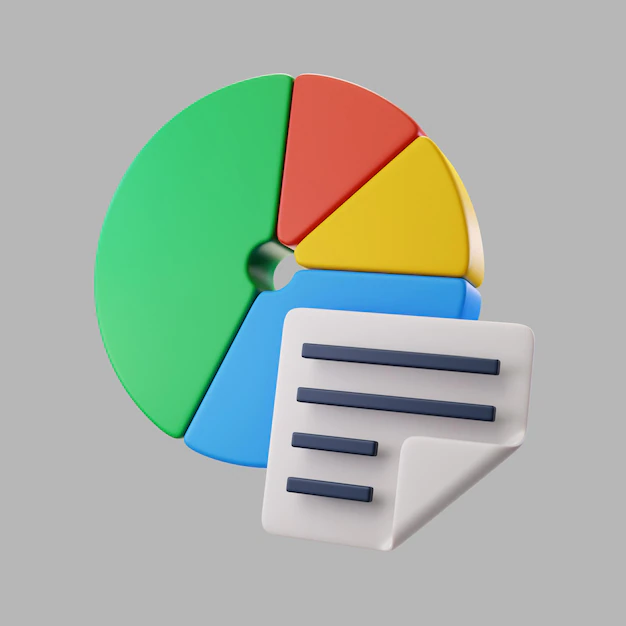 Free PSD | 3d pie chart with information