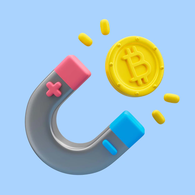 Free PSD | 3d rendering of bitcoin income icon