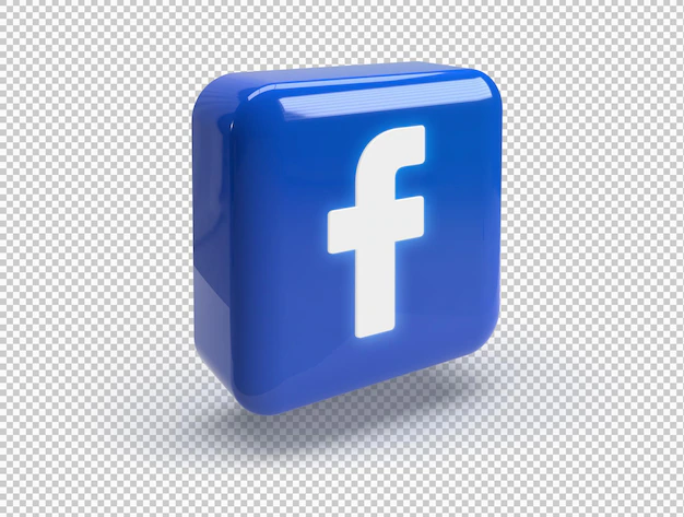 Free PSD | 3d rounded square with glossy facebook logo