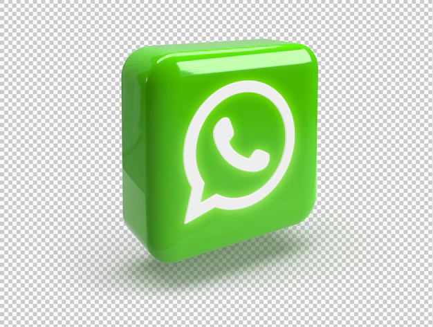 Free PSD | 3d rounded square with glossy whatsapp logo