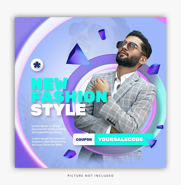 Free PSD | 3d stylist fashion social media instagram template