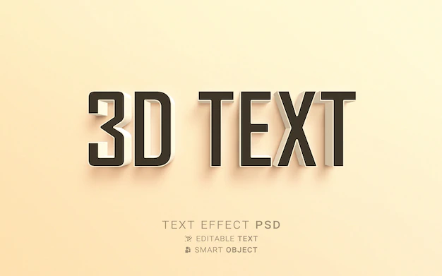 Free PSD | 3d text effect