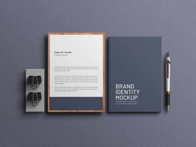 Free PSD | A4 stationery mockup