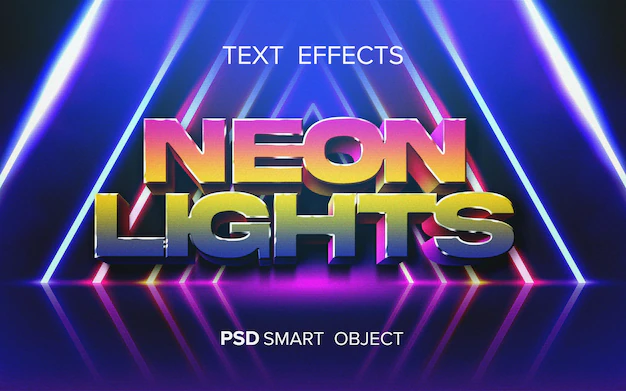 Free PSD | Abstract arcade text effect