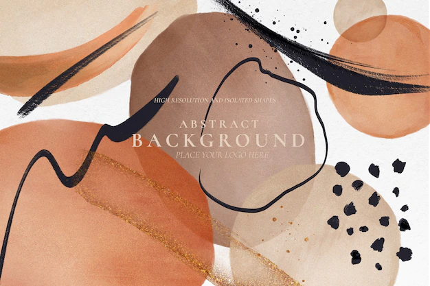 Free PSD | Abstract background with colorful painted shapes