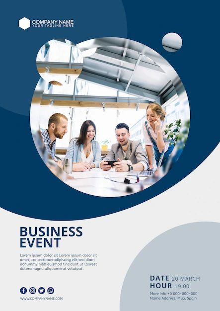 Free PSD | Abstract business event poster template