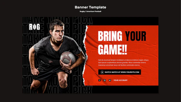 Free PSD | American football banner template