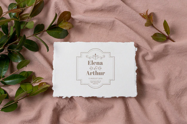 Free PSD | Arrangement of wedding mock-up cards