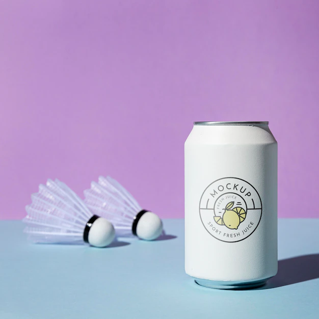 Free PSD | Arrangement with soda can mockup
