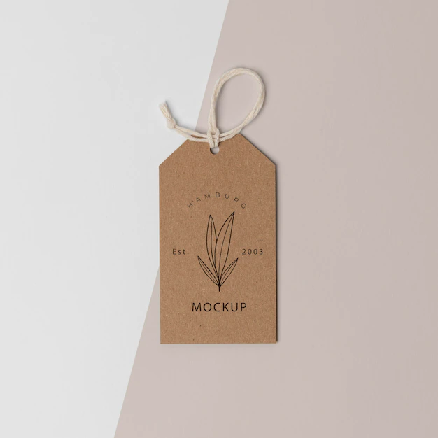 Free PSD | Assortment of mock-up cardboard tag