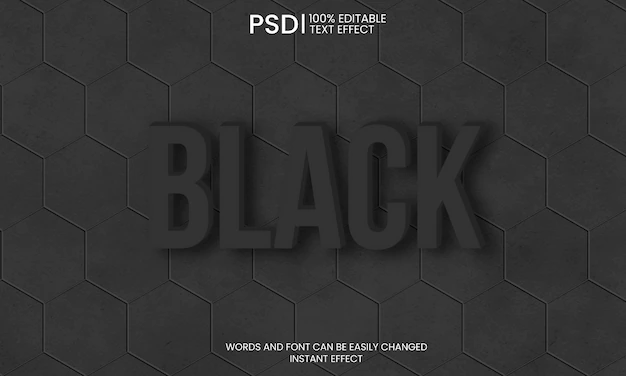 Free PSD | Back block text effect