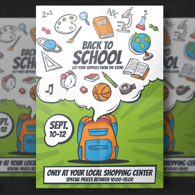 Free PSD | Back to school flyer template