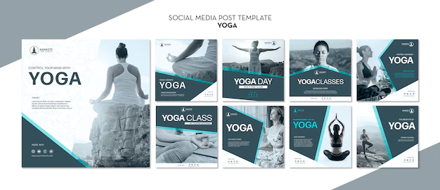 Free PSD | Balance your life yoga class social media post