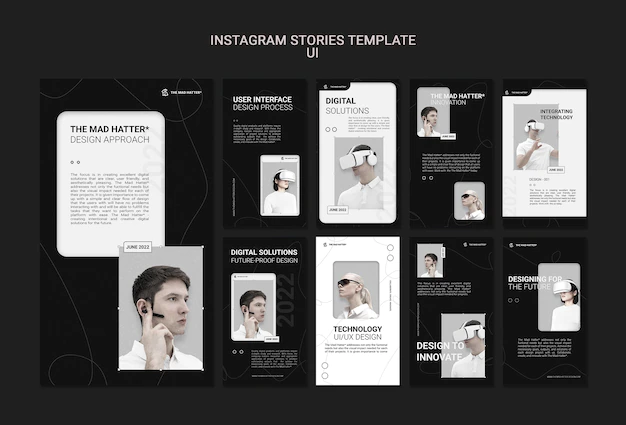 Free PSD | Bank design template of instagram stories