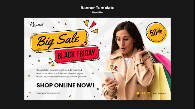 Free PSD | Banner template for black friday sale