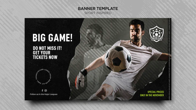 Free PSD | Banner template for football club