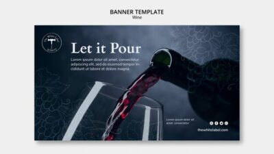 Free PSD | Banner template wine shop