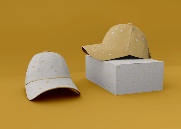 Free PSD | Baseball cap with packaging mockup