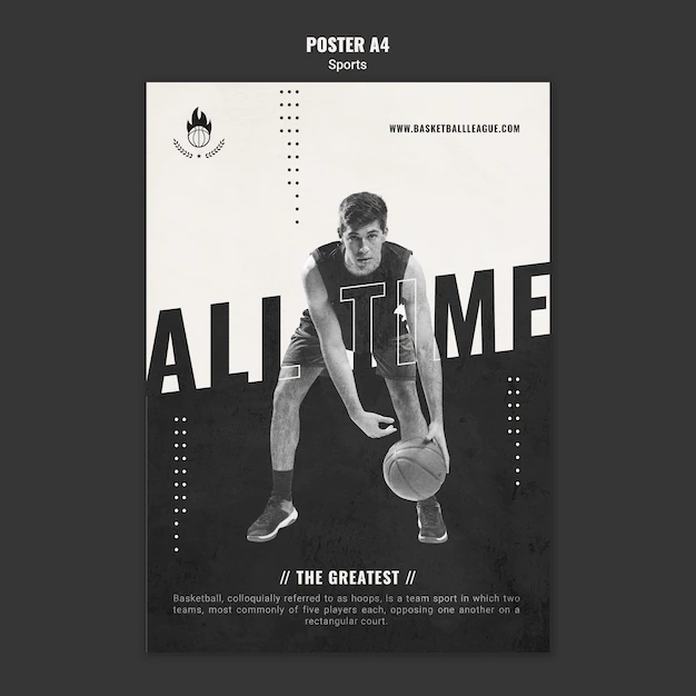 Free PSD | Basketball ad flyer template