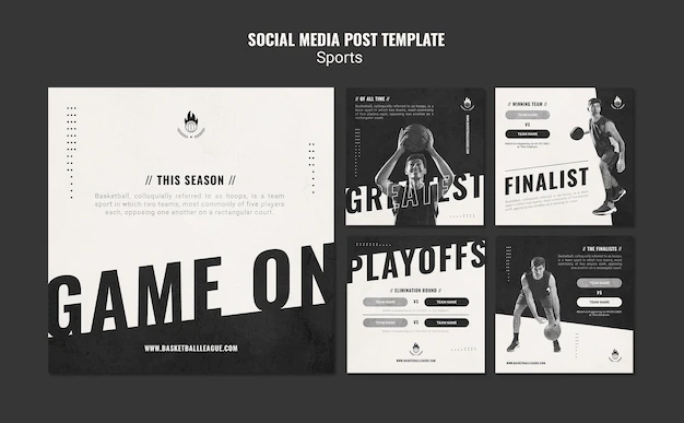 Free PSD | Basketball ad social media post template