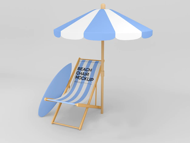 Free PSD | Beach chair mockup